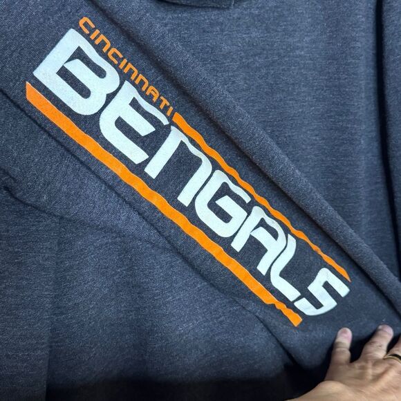 Cincinnati Bengals Football Unisex Blue Grey Full Zip Hoodie Sweatshirt Size M - Picture 4 of 6